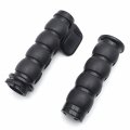 Httmt Trhb114f-25-bk Black Rubber Hand Grips 1 Inch 25mm Pair Compatible With H-d Softail Fat Boy Flstf Kawasak Vulcan Suzuk