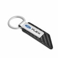 Ipick Image Compatible With Ford Flex Carbon Fiber Texture Black Pu Leather Strap Key Chain