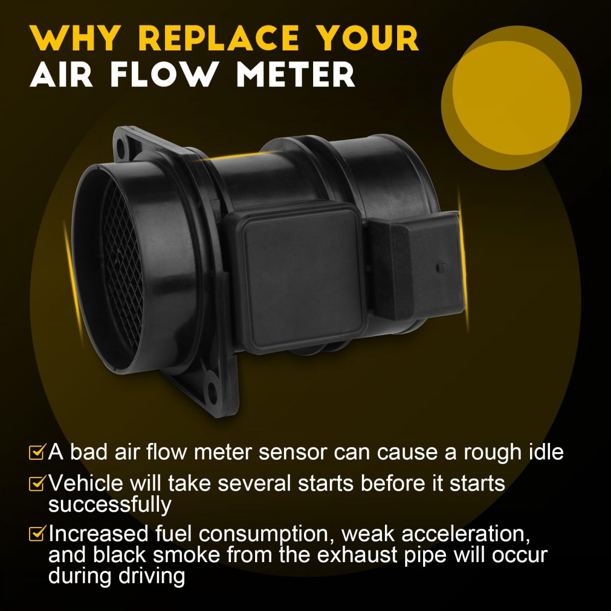 Mass Airflow Sensor 7700109812 77001044262 86028 1658000qab 22680aw300 Compatible For 2001-2021 Nissan Primastar 2002-2021
