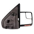 Right Side Towing Mirror Replacement For 2004 2014 Ford F150 Power Adjusted Heated With Turn Signal And Puddle Light Black Cap 