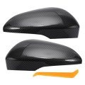 Rear View Mirror Cover Cap Replacement Ford Fusion 2013 2019 Black Carbon Fiber Side Guard Trims For Models With Turn Signal 