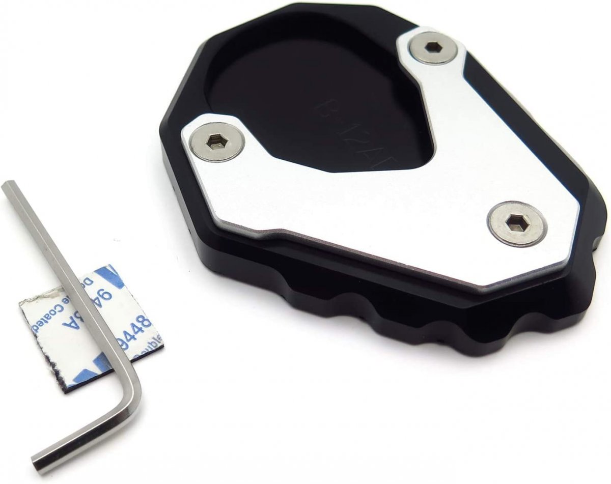 Httmt- Gzsp-jd-026- Black Kickstand Side Stand Enlarge Extension Oval For Bimmer R1200 Gs Adv 2014-19 See Fitment