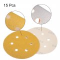 Uxcell 6 Holes Hook And Loop Sanding Discs 60 Grit Aluminum Oxide Sandpaper For Random Orbit Sander Wood Metal Wet Dry