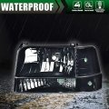 G-plus Headlights Compatible With 1992-1996 Bronco Ford F150 F250 F350 Super Duty Headlamps W Corner Signal Driver Side