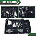 G-plus Headlights Compatible With 1992-1996 Bronco Ford F150 F250 F350 Super Duty Headlamps W Corner Signal Driver Side