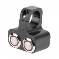 Qiilu Handlebar Headlight Dual Switch Spot Light Led Waterproof 25mm