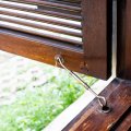 Uxcell 5pcs Eye Latch Gate Door Swivel Hook 4 Cabin And Lock With Mounting Screws For Wood Window Black