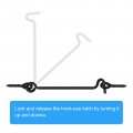 Uxcell 5pcs Eye Latch Gate Door Swivel Hook 4 Cabin And Lock With Mounting Screws For Wood Window Black