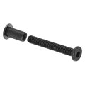 10 Sets Screw Post Male M6x40mm Carbon Steel Rivets Female M6x15mm Hex Drive Binding Screws Belt Buckle Bolts Leather Fastener 