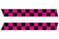 The Pixel Hut Gs00115 Hot Pink Chequered Flag Hood Stripes For Mini Cooper And S R56 2007-2013 