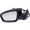 Door Mirror Assembly For Volkswagen Jetta 2013 2014 2015 2016 Driver Side Power Glass Heated Manual Folding Textured Black 