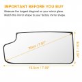 X Autohaux Car Driver Left Side Rearview Mirror Glass Replacement Non-heated W Backing Plate For Chevrolet Silverado 1500