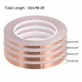 Uxcell Single-sided Conductive Tape Copper Foil Adhesive 5mm 6mm 8mm 10mm X 30m 98 4ft For Guitar Emi Shielding Crafts