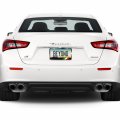 Ipick Image Real Black Carbon Fiber Italy Flag Off-center In Sports Stripe License Plate Frame