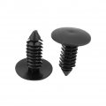 Qiilu 100pcs Car Door Trim Hole Plastic Push In Rivets Fastener 7 5mm Black