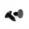 Qiilu 100pcs Car Door Trim Hole Plastic Push In Rivets Fastener 7 5mm Black