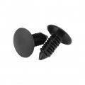 Qiilu 100pcs Car Door Trim Hole Plastic Push In Rivets Fastener 7 5mm Black