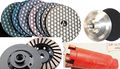 4 Inch Diamond Dry Polishing 20 Pad 1-3 8 Core Bit Hole Saw Aluminum Back Holder Grinding Cup Travertine Quartz Masonry 