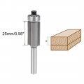 Uxcell Router Bit 1 4 Shank 2 Inch Cutting Dia5mm Depth Flush Trim With Bearing 2 Flutes Carbide For Woodworking Milling Cutter