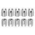 Uxcell Self Tapping Threaded Inserts 15pcs Inner M3-0 5 Outer M5x6 303 Stainless Steel Slotted Thread Repair Nuts