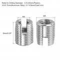 Uxcell Self Tapping Threaded Inserts 15pcs Inner M3-0 5 Outer M5x6 303 Stainless Steel Slotted Thread Repair Nuts