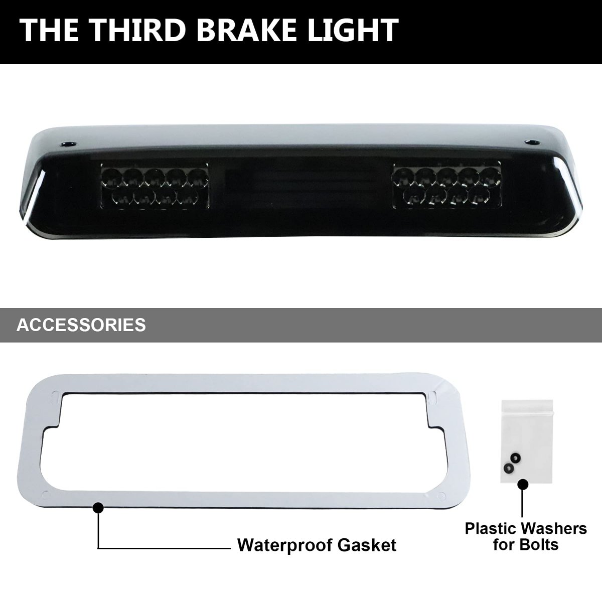 Led Third Brake Light For 2004 2008 Ford F150 2007 2010 Explorer Sport Trac 2006 Lincoln Mark Lt Smoked Lens Rear Cargo Lamp