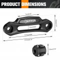 Bunker Indust Winch Hawse Fairlead 4-7 8a A Bolt Pattern 6inch Aluminum Rubber Stopper Kit For 3500lbs 4500lbs With Synthetic