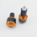Okstno 7 8 Motorcycle Bar Ends Carbon Fiber Look Handlebar Grips Plugs Fits For Kawasaki Suzuki Yamaha Ducati Orange
