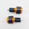 Okstno 7 8 Motorcycle Bar Ends Carbon Fiber Look Handlebar Grips Plugs Fits For Kawasaki Suzuki Yamaha Ducati Orange