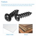 Uxcell Hex Socket Self Tapping Screws M6 X 20mm Carbon Steel Wood Screw 50pcs