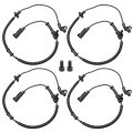 4 Pcs Abs Wheel Speed Sensor For Ram 1500 2013 To 2018 And Classic 2019 Front Rear Replaces 68053861ab 68053861ac 68053861ad 