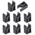 8pcs Pvc Water Pipe Clamps Clips U-shaped Tubing Hose Buckles Irrigation Tube Holder For 20mm Od Tv Trays Hanger Support Gray 
