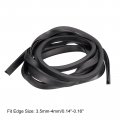 Uxcell U Channel Edge Trim 8 2ft Length Rubber Guard Seal Strip Protector Flat Fit For 3 5-4mm 9 32 W X 7 16 H Black