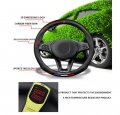 Customized Steering Wheel Cover For Mercedes Benz Premium Leather Carbon Fiber Texture With Logo Non-slip Breathable
