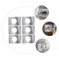 Housoutil 6pcs Deadbolt Cover Cupboard Repair Plate Kitchen Door Knob Fixing Lock Reinforcer Furniture Kit Bracket Front