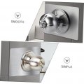 Housoutil 6pcs Deadbolt Cover Cupboard Repair Plate Kitchen Door Knob Fixing Lock Reinforcer Furniture Kit Bracket Front