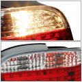 Compatible With Bmw E38 7-series Pair Of Clear Lens Red Led Rear Brake Signal Tail Light