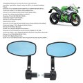 Motorcycle Handlebar Bar End Mirrors 7 8in Rearview Universal Handle Side Mirror Replacement For Suzuki Gsf1250 Gsf600