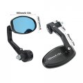 Motorcycle Handlebar Bar End Mirrors 7 8in Rearview Universal Handle Side Mirror Replacement For Suzuki Gsf1250 Gsf600