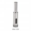 Uxcell 6pcs 10mm Diamond Drill Bit Hole Saw For Tile Glass Marble Fiberglass Ceramic Tool Silver Tone