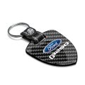 Ford F-250 Real Black Carbon Fiber Large Shield-style Key Chain