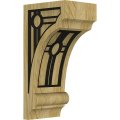 Ekena Millwork Corw03x04x08dipoblro Diane Recessed W Ironcraft Portland Inlay Wood Corbels 3 1 W X 4 D 8 H Red Oak 