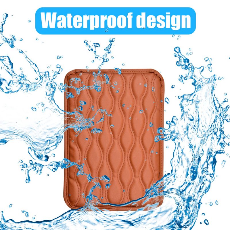 Auceli Car Center Console Pad Pu Leather Auto Armrest Storage Box Mat Waterproof Vehicle Cover Cushion Protector Interior