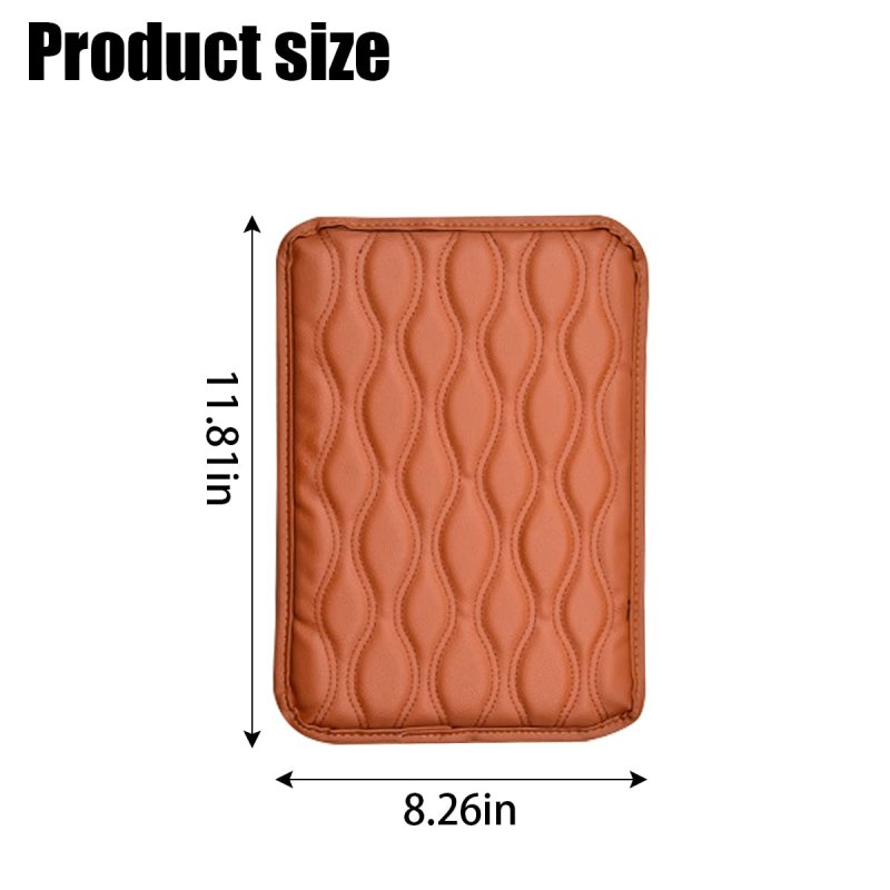 Auceli Car Center Console Pad Pu Leather Auto Armrest Storage Box Mat Waterproof Vehicle Cover Cushion Protector Interior
