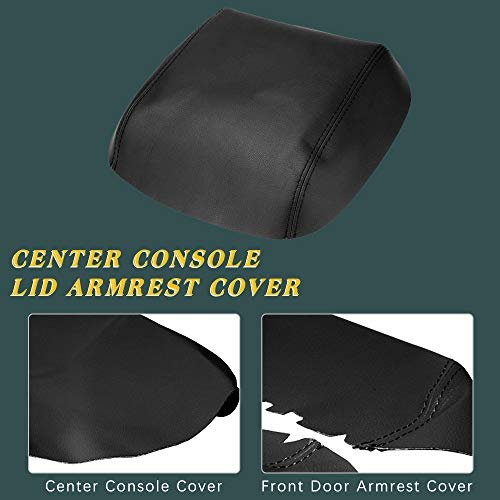 A Abigail Center Console Armrest Cover Replacement For 2009 2010 2011 2012 2013 2014 2015 Honda Pilot Auto Leather Suture Lid