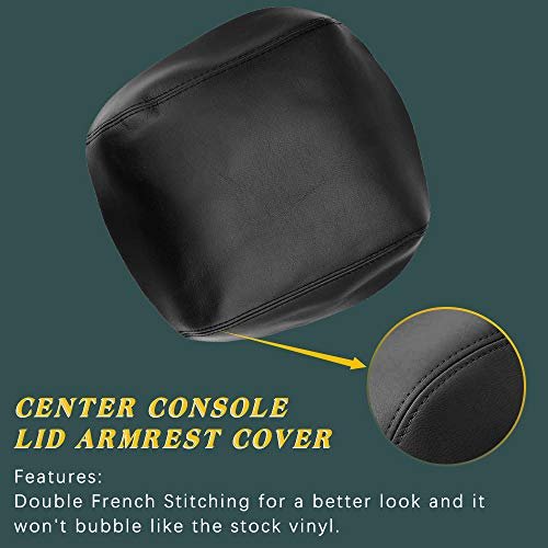 A Abigail Center Console Armrest Cover Replacement For 2009 2010 2011 2012 2013 2014 2015 Honda Pilot Auto Leather Suture Lid