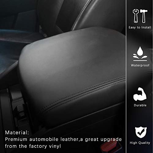 A Abigail Center Console Armrest Cover Replacement For 2009 2010 2011 2012 2013 2014 2015 Honda Pilot Auto Leather Suture Lid