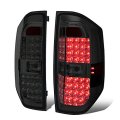 Auto Dynasty Full Led Tail Lights Assembly For 2014-2021 Tundra Rear Brake Lamps Driver And Passenger Side Chrome Housing 