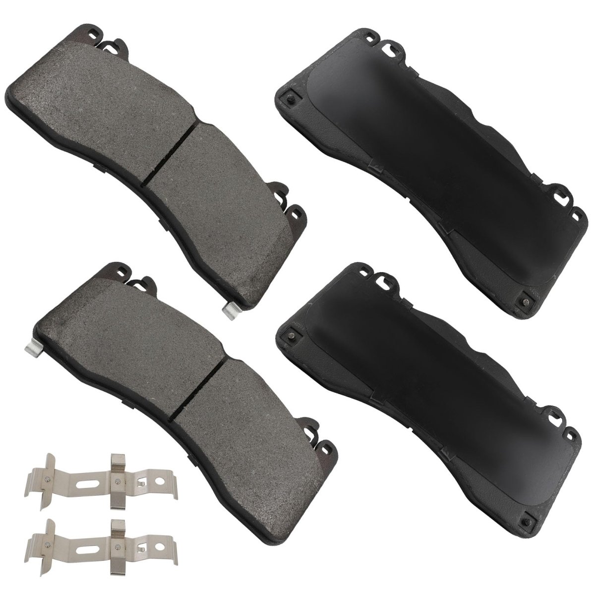 Front D1792 Semi-metal 4pcs W Hardware Disc Brake Pad Set