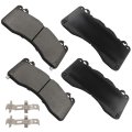 Front D1792 Semi-metal 4pcs W Hardware Disc Brake Pad Set 